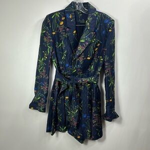 Marissa Webb Edison Romper blue floral size medium